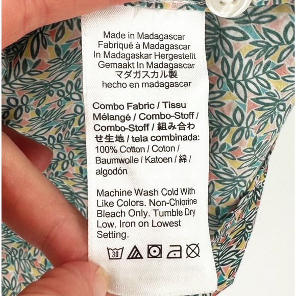 J Crew X Liberty Fabric Button Up Shirt Medium Slim Floral Art Colorful Preppy - Picture 5 of 8